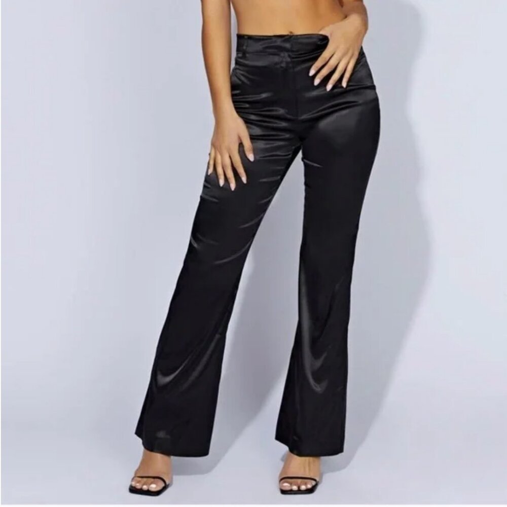 NWT Maeva Satin Flared Pants Meshki